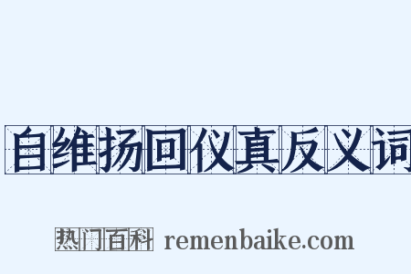 自维扬回仪真反义词是什么意思的图片